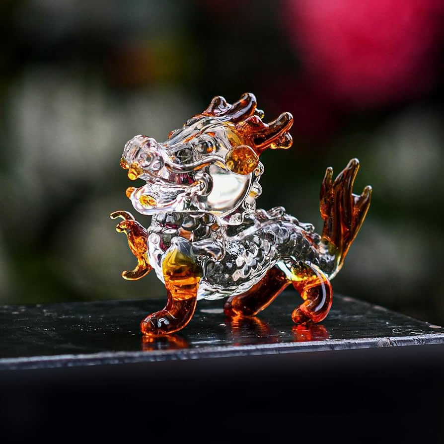 龍　辰　ドラゴン　干支　ガラス置物　硝子細工　月夜野工房　クリスタルオブジェ 龍 辰 ドラゴン 干支 ガラス置物 硝子細工 月夜野工房